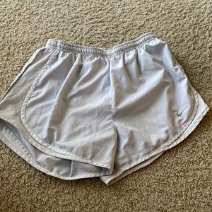 White Nike Running Shorts